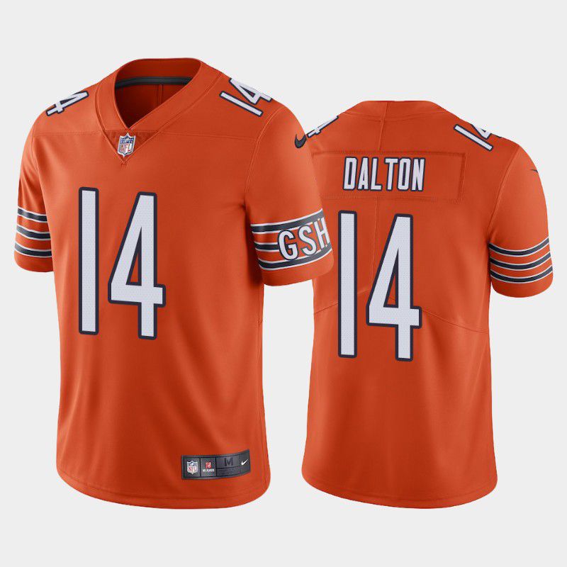 Men Chicago Bears #14 Andy Dalton Nike Orange Limited NFL Jersey